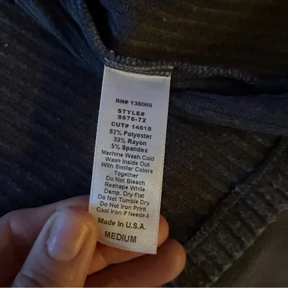 Project Social T Charcoal Ribbed Cardigan Size Medium Wide Arm Classic Rustic - Picture 4 of 4